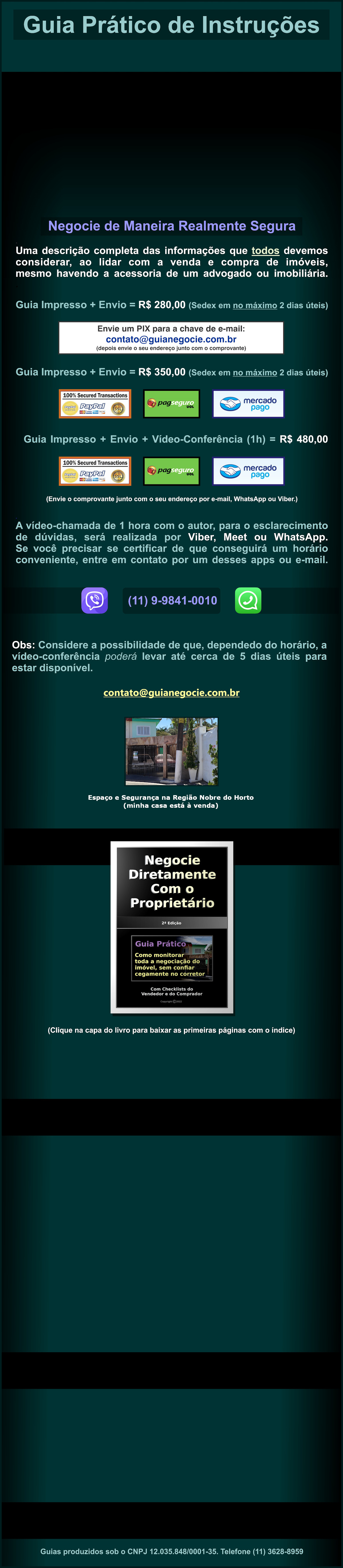 Guia Negocie Diretamente com o Propriet&aacute;rio